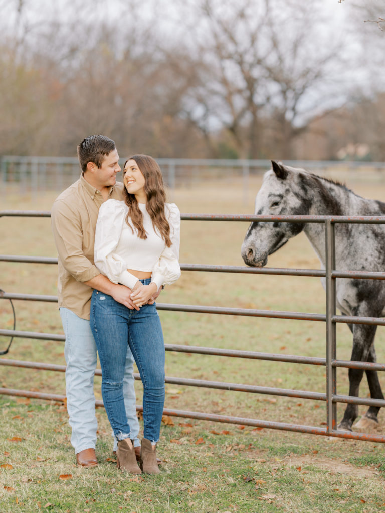 engagement photos with prop